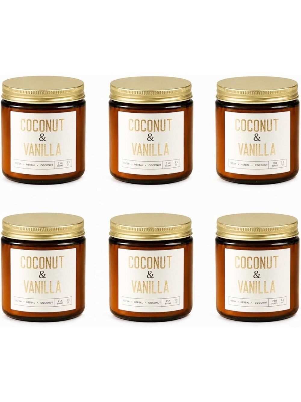 6-Pack Scented Soy Wax Candles Gift Set - Aromatherapy for Home, Living Room